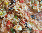 Foto del paso 5 de la receta: Zapallitos rellenos de proteína de soja con verdura (vegano)