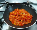 Foto del paso 2 de la receta: Pizza rápida de pollo y pimiento