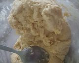 A picture of step 2 of White chapati (oiled thrice and rolled out twice).