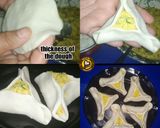 A picture of step 4 of Rice Fara or steamed Rice savoury gujiya.