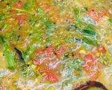 A picture of step 1 of Ponnangane spinach rasam.