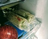 A picture of step 15 of Pinwheel sandwiches with vegetable soup.