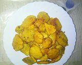 A picture of step 4 of Suran [jimikand] ki chaat.