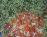 A picture of step 3 of Kwadon zogale and rice.