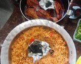 A picture of step 3 of Iraqi cuisine chicken kepsa rice.