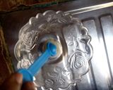 A picture of step 3 of Hokey pokey candy.