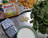 A picture of step 1 of 20 minutes Spinach Corn Sandwich.