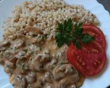 Gomba tarhonyával🍄‍🟫🧅🧄 recept fázis 5 fotója