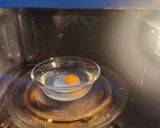 A picture of step 2 of Eggs Atlantic.
