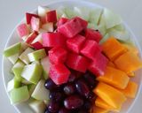 Hình bước làm 1 của món Trái cây tô