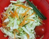 Hình bước làm 1 của món Cải bắp xào cà chua