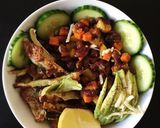 A picture of step 4 of Courgette chips.