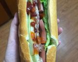 Hình bước làm 3 của món Bánh mì kẹp ăn đêm😂