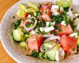 Hình bước làm 2 của món 💚 Salad Dưa Hấu & Phô Mai Feta