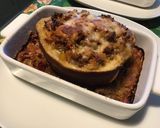 Une image de l'étape 7 de Aubergine XXL farcie au bœuf, légumes et parmesan.