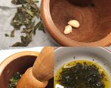 A picture of step 3 of Boiled Fava Beans with Garlic and Mint.