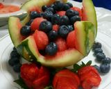 Foto langkah ke 3 dari resep Mangkok dari kulit semangka dan blueberry.