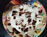 A picture of step 3 of Banana aloo chaat.
