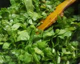 A picture of step 6 of Qeema Palak !.