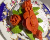A picture of step 8 of Marie biscuit flowers 🌹.