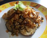 Foto langkah ke 9 dari resep Tumis terong ayam saus miso (chicken and eggplant with miso lime sauce).