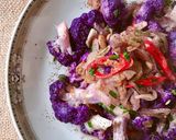 Hình bước làm 4 của món Bông Cải Tím Xào Cay