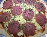 Foto langkah ke 6 dari resep THIN CRUST Pepperoni PIZZA 🍕.