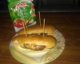 A picture of step 4 of California burger.
