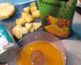 A picture of step 1 of Pineapple Pinacolada.