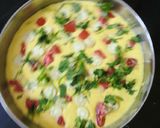 A picture of step 2 of Dhokla Pizza.