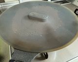 A picture of step 3 of Fried Beef and Shrimp Rice on the Table.