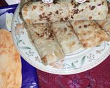 A picture of step 3 of Nuggets paratha roll.
