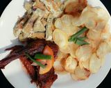 A picture of step 9 of Chips with egg & roasted chicken.