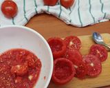 Tonhalas, sajtos rizzsel töltött paradicsom recept fázis 3 fotója