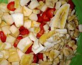 A picture of step 1 of Mix fruit chat.