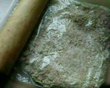 A picture of step 1 of Vickys Custard Cream Cheesecake, GF DF EF SF NF.