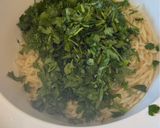 A picture of step 3 of Greek Salad with Orzo.