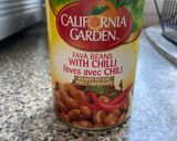 A picture of step 1 of Spicy Fava Beans with burger bun.