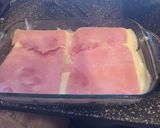 A picture of step 8 of Mixed Meat, Ham, and Cheese Lasagna.