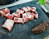Foto del paso 1 de la receta: Arroz caldoso con Costillas, Morcilla y Guisantes