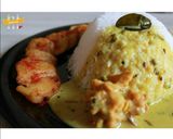 A picture of step 3 of Pakoda Kadhi.