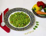 A picture of step 4 of Basil pesto rice.