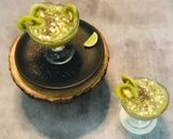 A picture of step 2 of Green Smoothie: With Kiwi Banana Spinach and Chia Seeds.