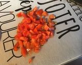Une image de l'étape 6 de Salade de riz épicé aux tomates, laitue rouge et feta sauce melfor.
