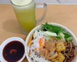 Hình bước làm 1 của món Bún nấm trộn tempeh