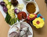A picture of step 1 of South Indian fish curry.