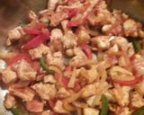 A picture of step 3 of Chicken a la King with mixed patty pans.