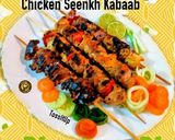 A picture of step 3 of Chicken Seekh Kabab.