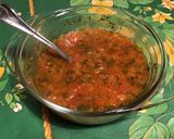 Une image de l'étape 6 de Sauce tomate épicée à l'ail, oignon et persil (pour pâtes).