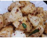 A picture of step 5 of Masala Idli.